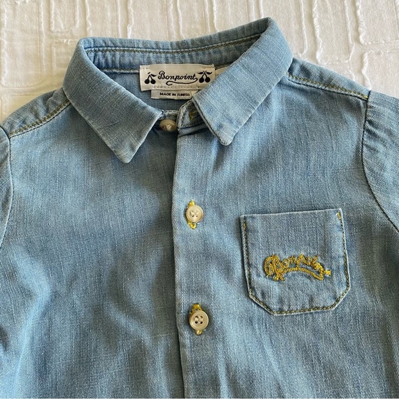 Bonpoint SUMMER 2023 BABY BOY'S LOOK DENIM SHIRT - Picture 4 of 5